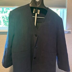 Women's Navy Blazer wide shoulder